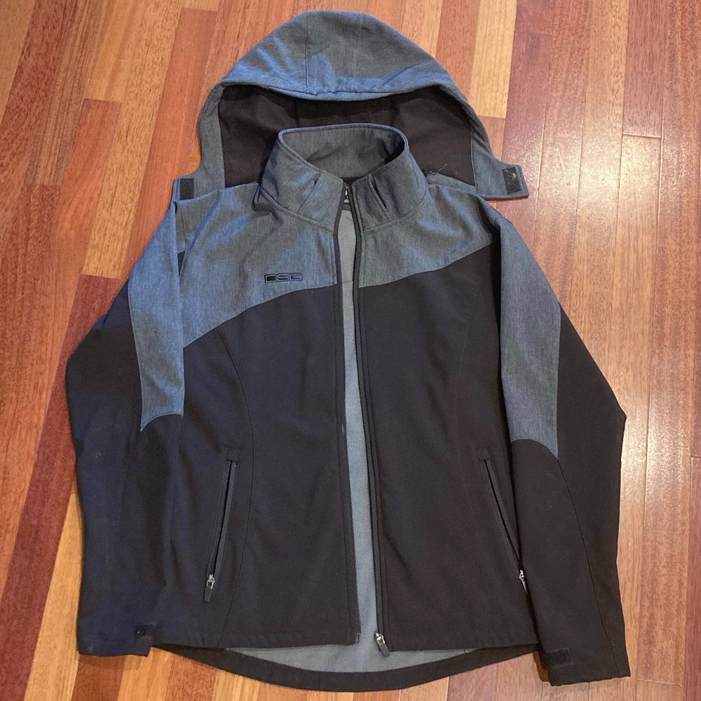 Women's DSG Softshell Jacket, Black/Gray, Medium